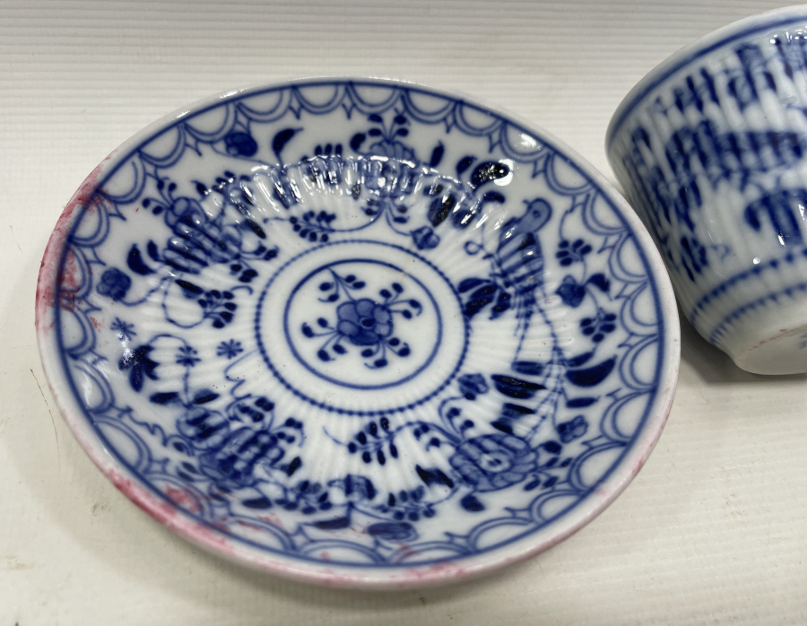 MEİSSEN MARKA NADİR RENKTE ANTİKA KUŞLU FİNCAN