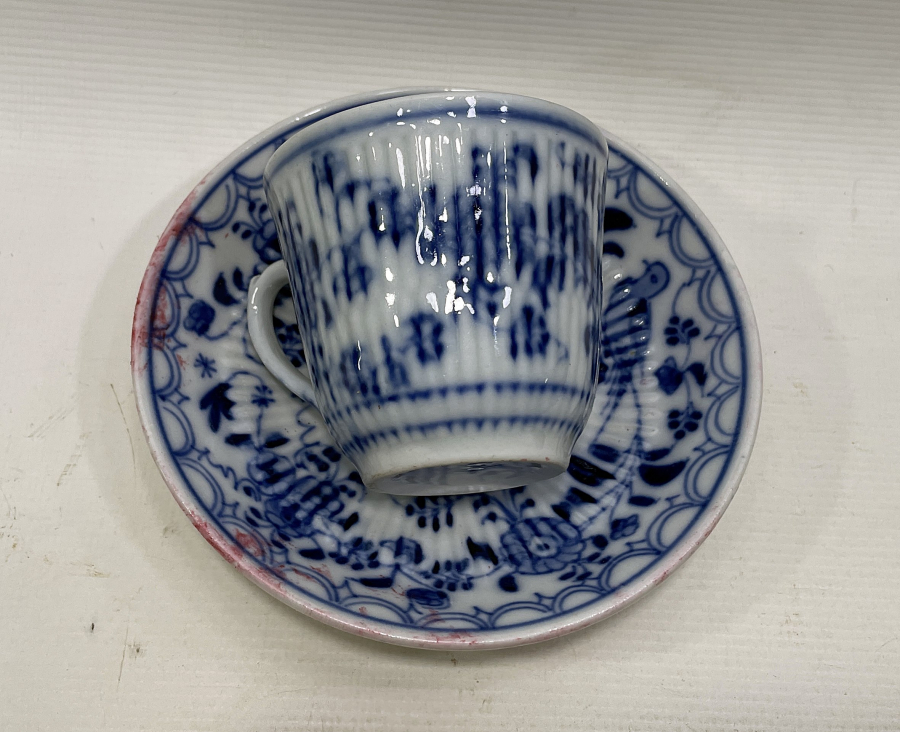 MEİSSEN MARKA NADİR RENKTE ANTİKA KUŞLU FİNCAN