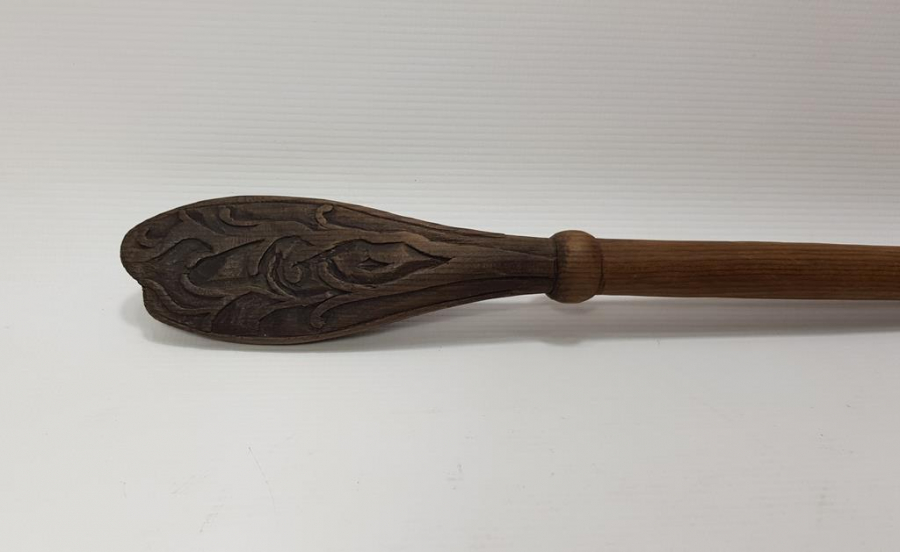 OSMANLI DÖNEMİ AFYON İŞİ AHŞAP SIRT KAŞIMA SOPASI