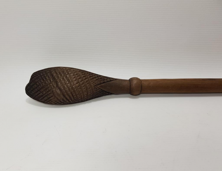 OSMANLI DÖNEMİ AFYON İŞİ AHŞAP SIRT KAŞIMA SOPASI