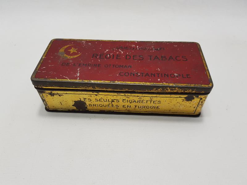 OSMANLI DÖNEMİ AY YILDIZLI TENEKE SİGARA KUTUSU