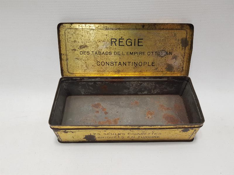 OSMANLI DÖNEMİ AY YILDIZLI TENEKE SİGARA KUTUSU