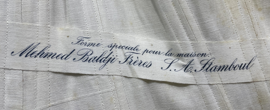 OSMANLI DÖNEMİ ÇOK NADİR STANBOUL ETİKETLİ HANIMEFENDİ KORSESİ