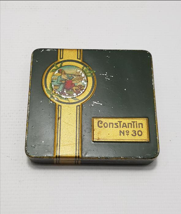 OSMANLI DÖNEMİ CONSTANTIN MARKA TENEKE SİGARA KUTUSU