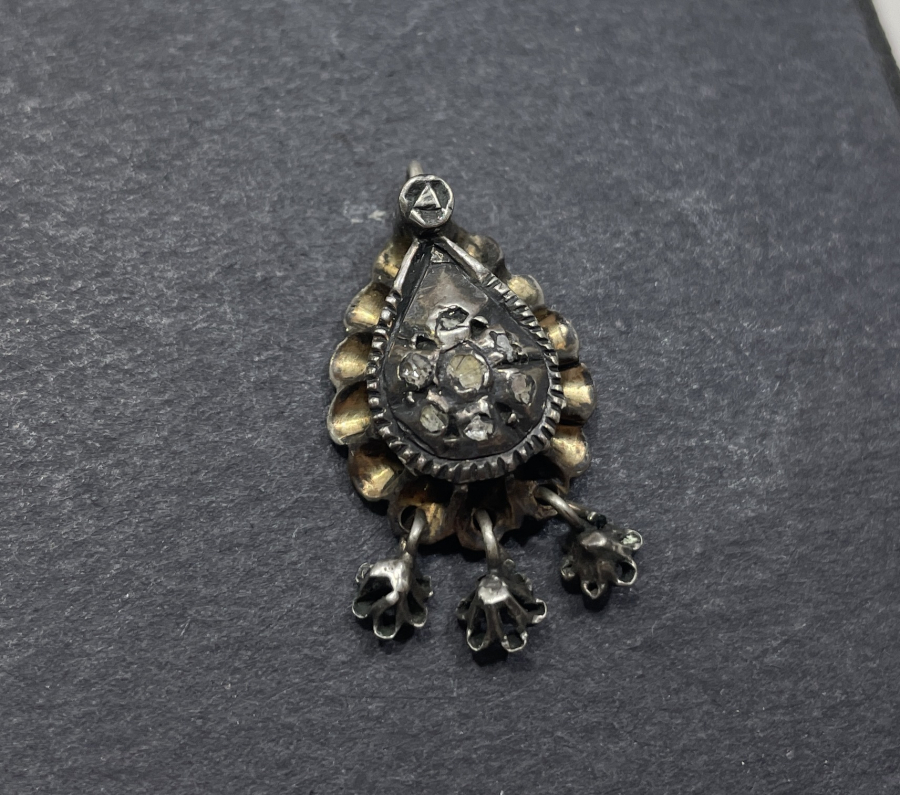 OSMANLI DÖNEMİ ELMAS TAŞLI ALTIN KOLYE UCU