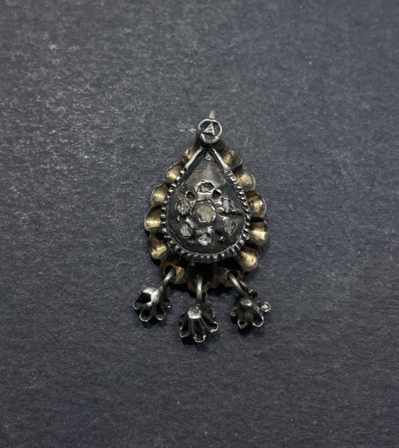 OSMANLI DÖNEMİ ELMAS TAŞLI ALTIN KOLYE UCU