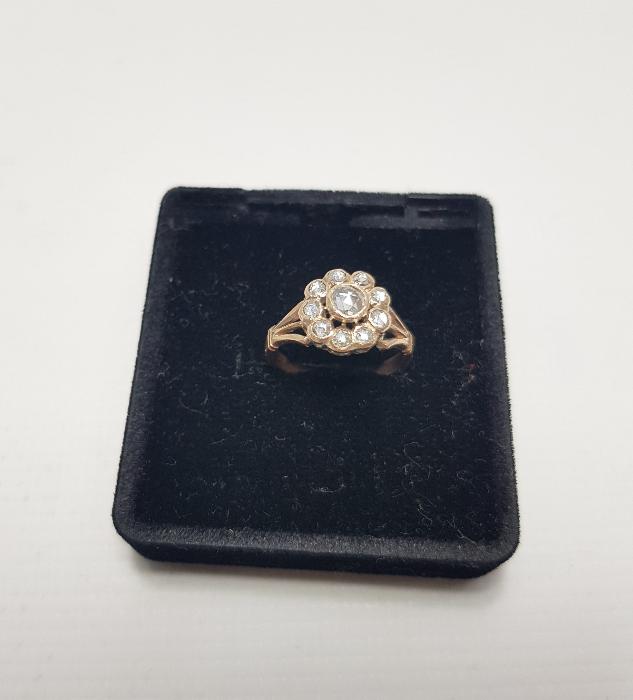 OSMANLI DÖNEMİ GÜL MODEL ELMAS YÜZÜK