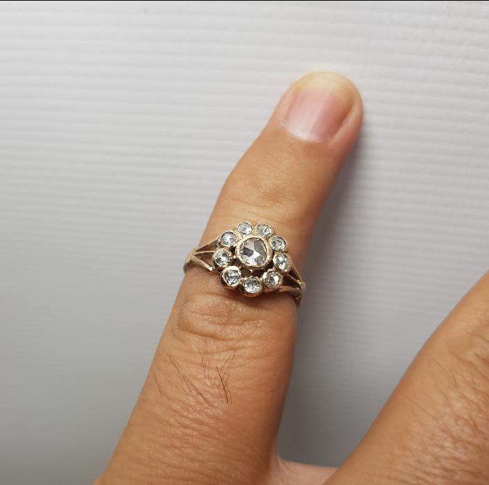 OSMANLI DÖNEMİ GÜL MODEL ELMAS YÜZÜK