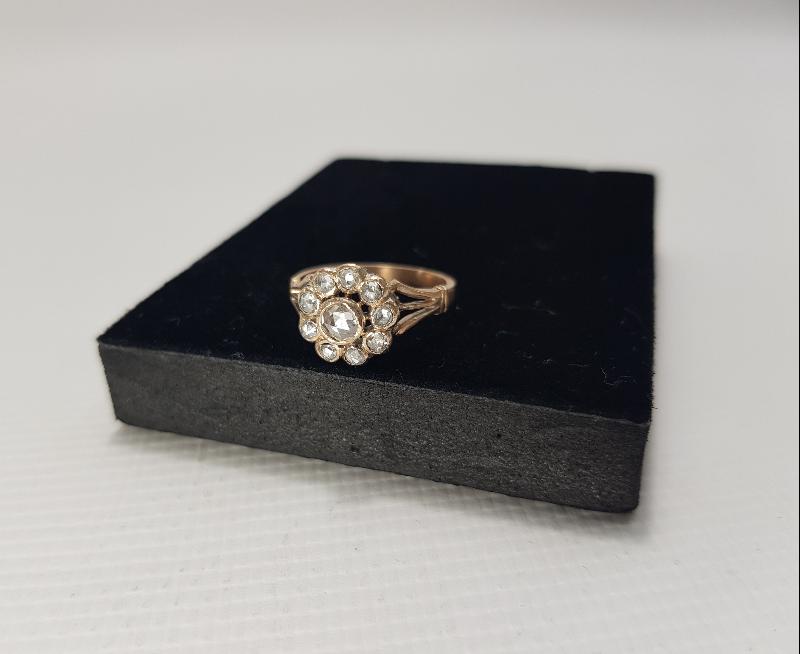 OSMANLI DÖNEMİ GÜL MODEL ELMAS YÜZÜK