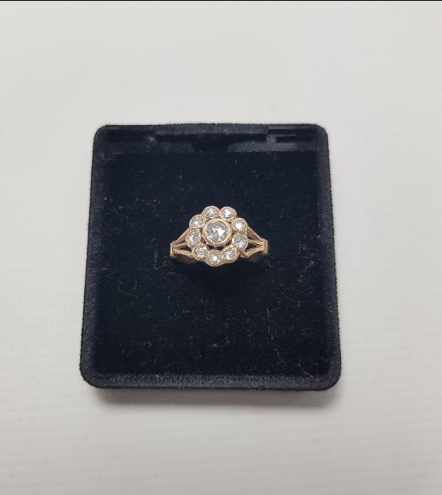 OSMANLI DÖNEMİ GÜL MODEL ELMAS YÜZÜK