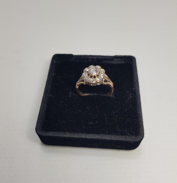 OSMANLI DÖNEMİ GÜL MODEL ELMAS YÜZÜK