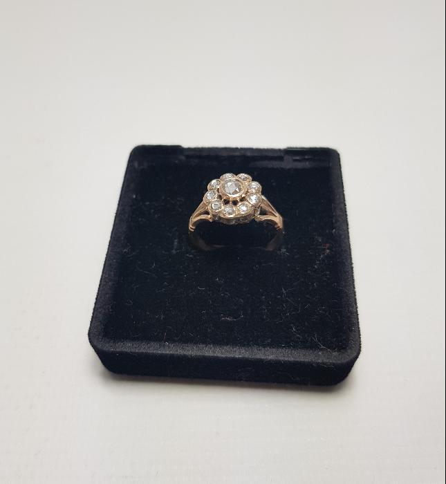 OSMANLI DÖNEMİ GÜL MODEL ELMAS YÜZÜK