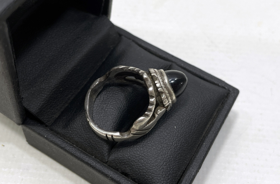 OSMANLI DÖNEMİ İKİ TARAFI KARTAL FİGÜRLÜ OLTU TAŞLI ÇERKES İŞİ YÜZÜK