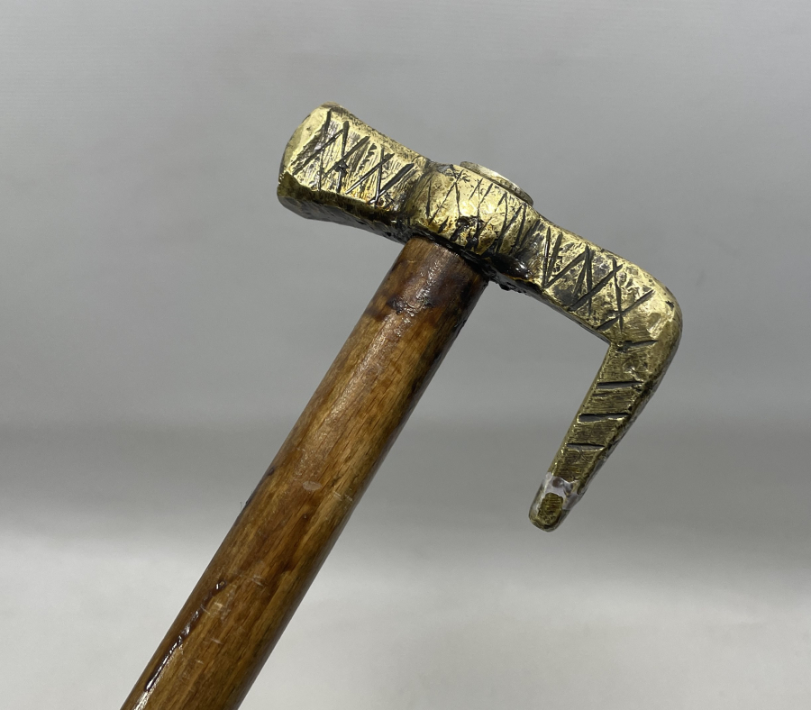 OSMANLI DÖNEMİ NADİR FORMDA BRONZ DERVİŞ TEBERİ