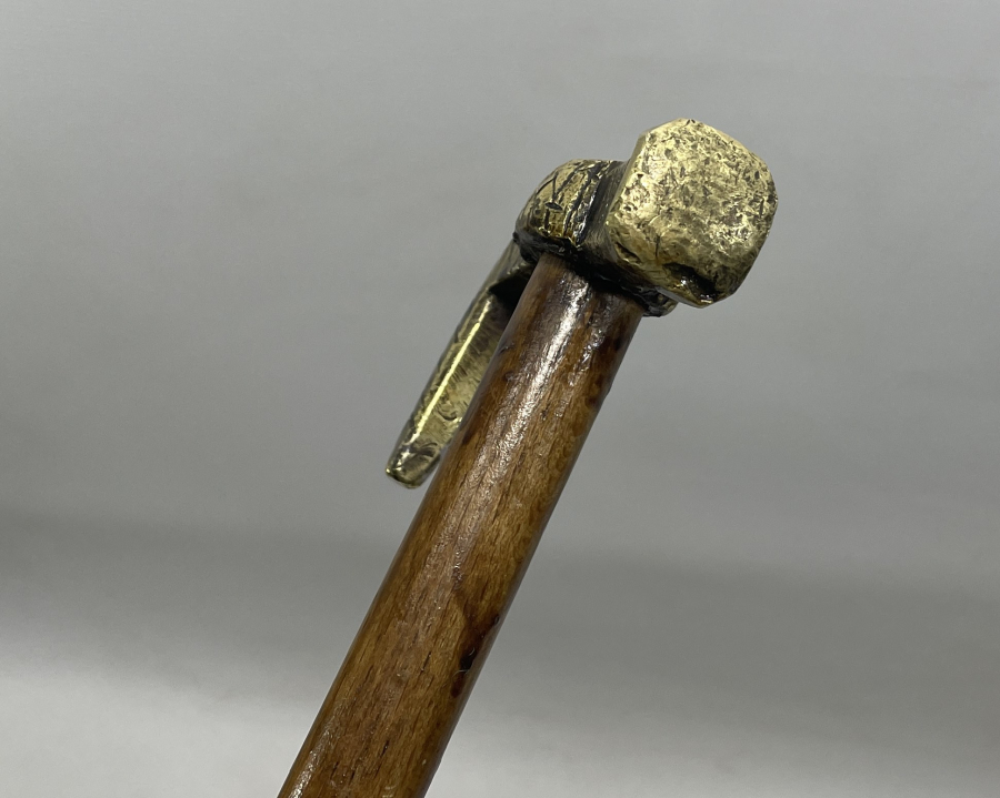 OSMANLI DÖNEMİ NADİR FORMDA BRONZ DERVİŞ TEBERİ