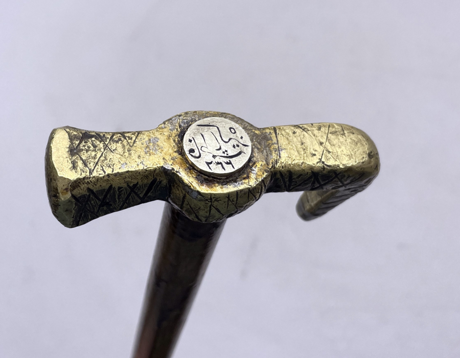 OSMANLI DÖNEMİ NADİR FORMDA BRONZ DERVİŞ TEBERİ