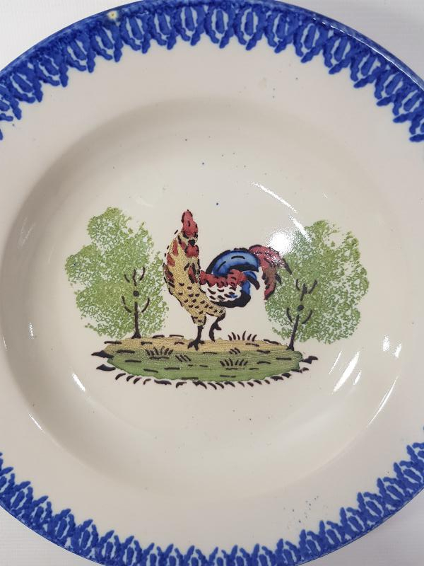 OSMANLI PAZARI İÇİN YAPILMIŞ FRANSIZ HOROZLU PORSELEN TABAK