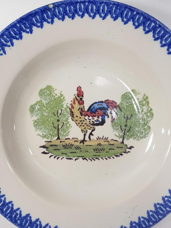 OSMANLI PAZARI İÇİN YAPILMIŞ FRANSIZ HOROZLU PORSELEN TABAK