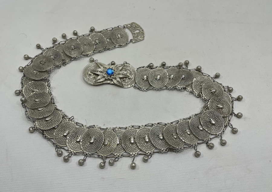 TELKARİ İŞÇİLİKLİ ANTİKA GELİN KEMERİ