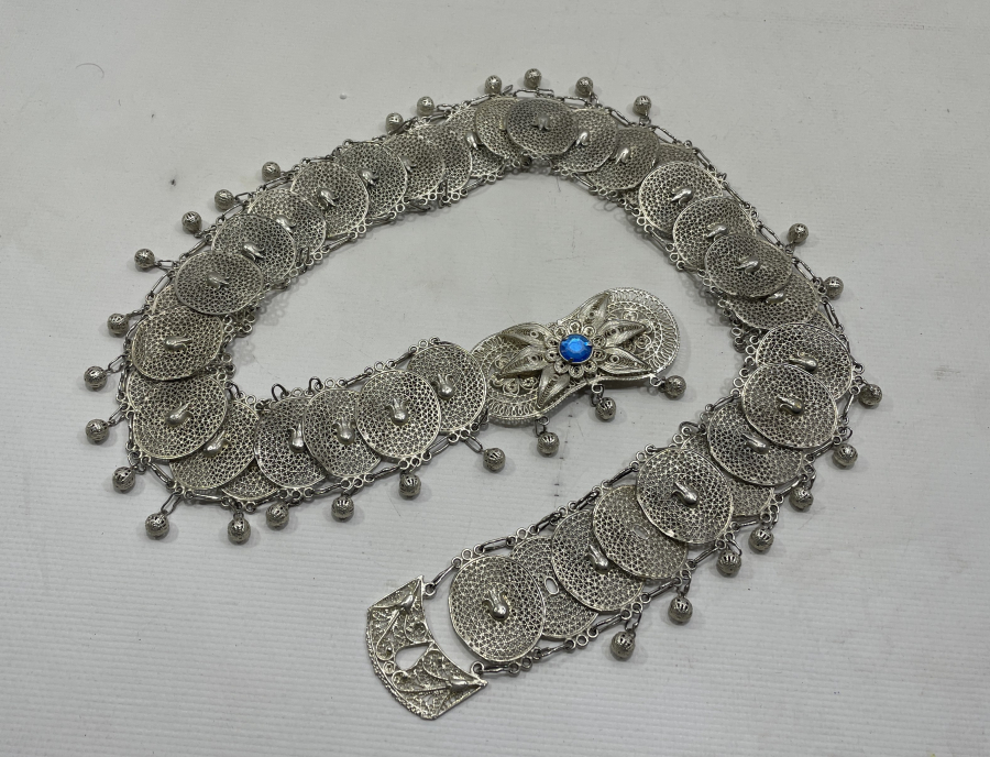 TELKARİ İŞÇİLİKLİ ANTİKA GELİN KEMERİ