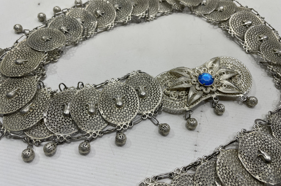 TELKARİ İŞÇİLİKLİ ANTİKA GELİN KEMERİ