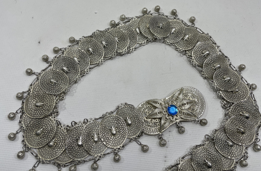 TELKARİ İŞÇİLİKLİ ANTİKA GELİN KEMERİ