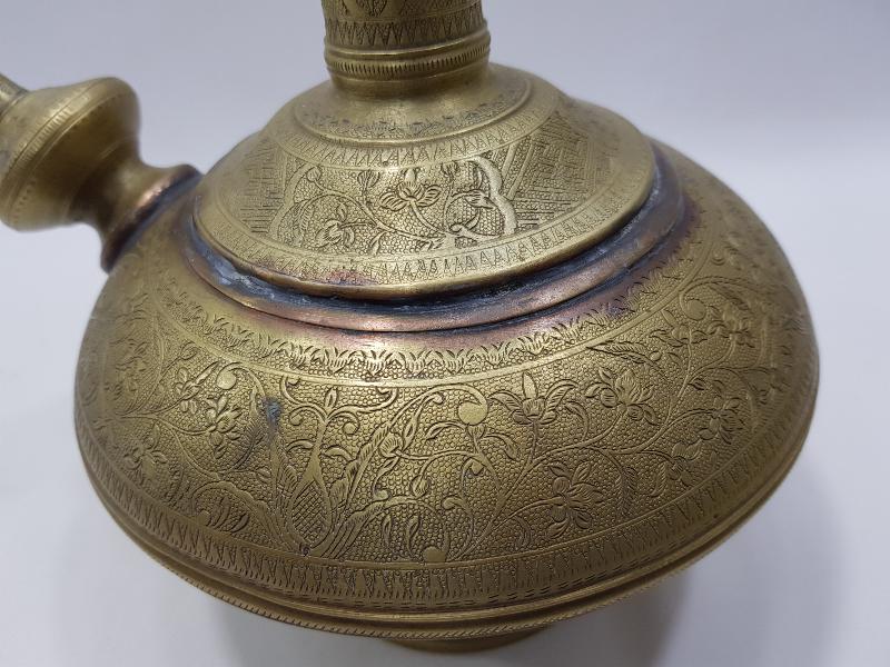 ANTİKA İRAN İŞİ PİRİNÇ NARGİLE ŞİŞESİ