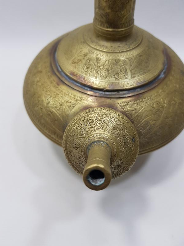 ANTİKA İRAN İŞİ PİRİNÇ NARGİLE ŞİŞESİ