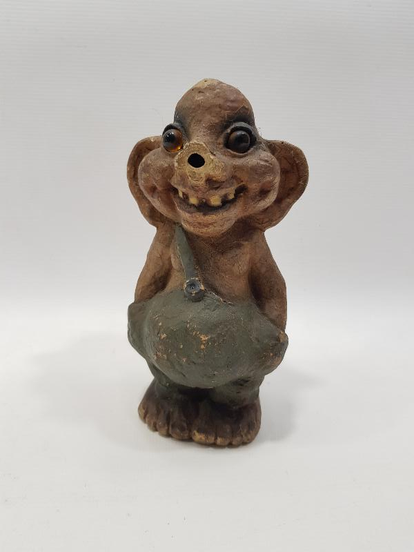 ANTİKA PAPIER MACHE ÇOK NADİR OYUNCAK CİN BİBLO 