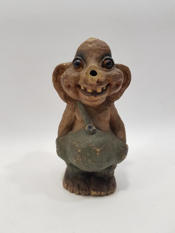 ANTİKA PAPIER MACHE ÇOK NADİR OYUNCAK CİN BİBLO 