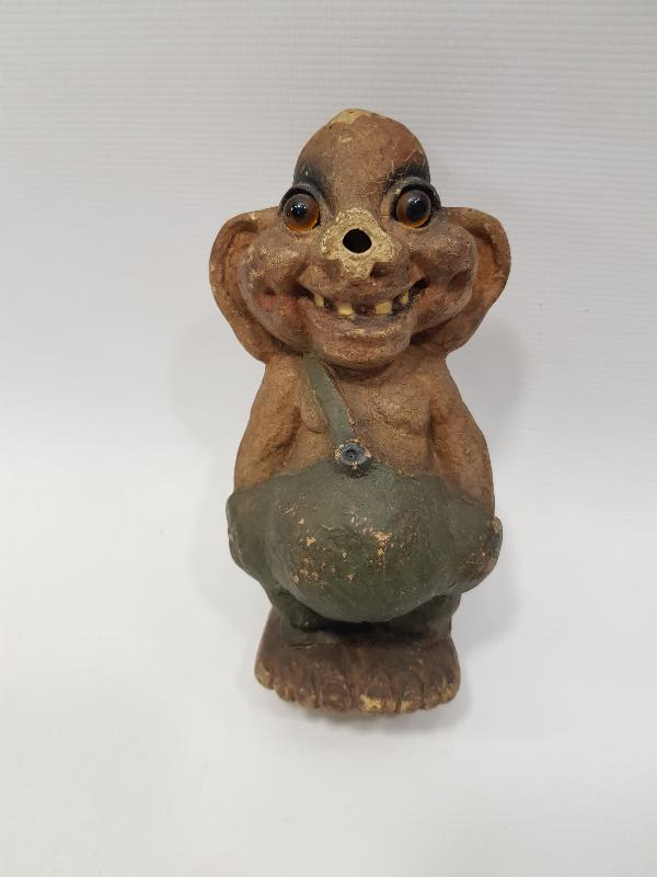 ANTİKA PAPIER MACHE ÇOK NADİR OYUNCAK CİN BİBLO 