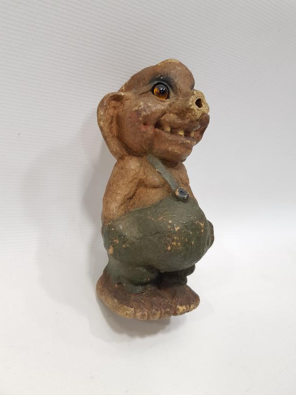 ANTİKA PAPIER MACHE ÇOK NADİR OYUNCAK CİN BİBLO 