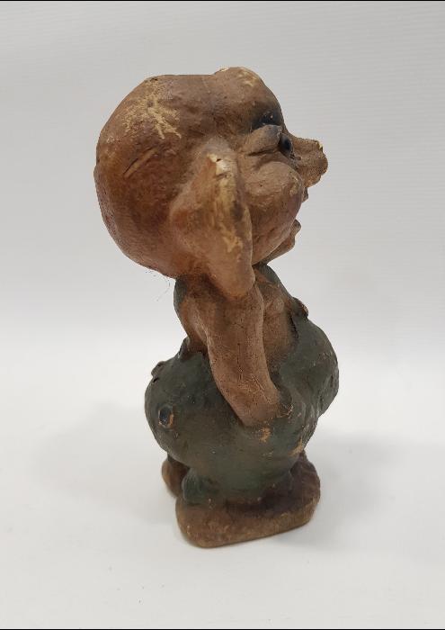 ANTİKA PAPIER MACHE ÇOK NADİR OYUNCAK CİN BİBLO 