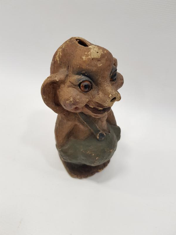 ANTİKA PAPIER MACHE ÇOK NADİR OYUNCAK CİN BİBLO 