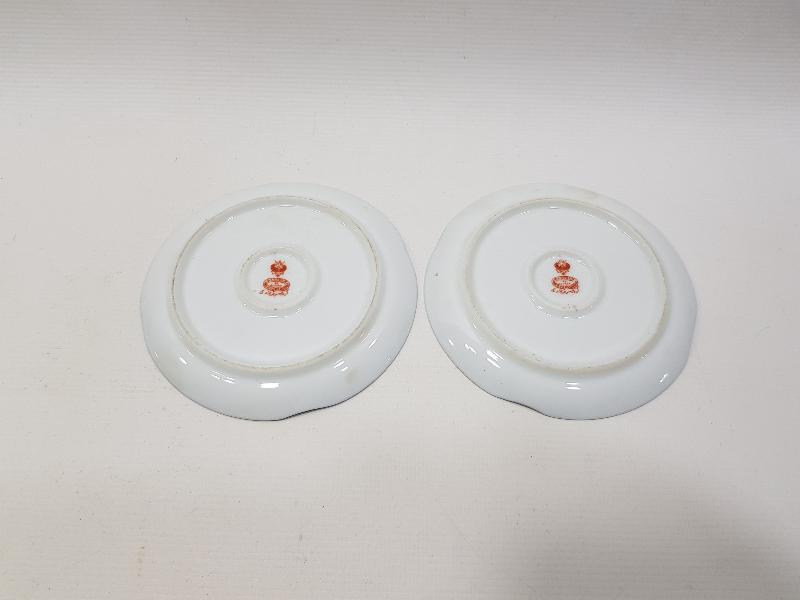 OSMANLICA KUZNETSOV DAMGALI BİR ÇİFT FİNCAN TABAĞI