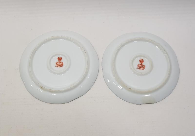 OSMANLICA KUZNETSOV DAMGALI BİR ÇİFT KAHVE FİNCANI TABAĞI 