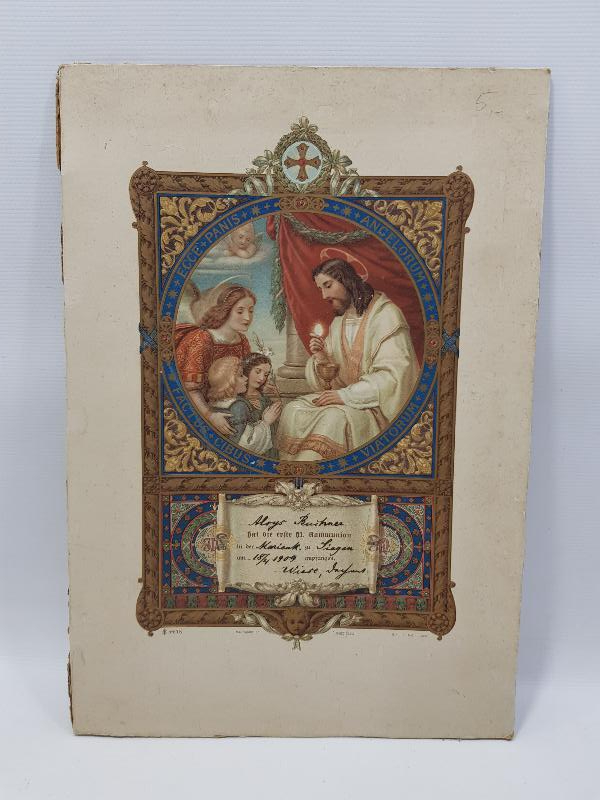 1909 TARİHLİ HAZRETİ İSA GÖRSELLİ DUVAR PANOSU