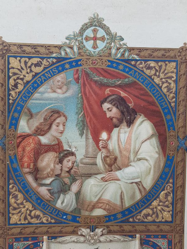 1909 TARİHLİ HAZRETİ İSA GÖRSELLİ DUVAR PANOSU