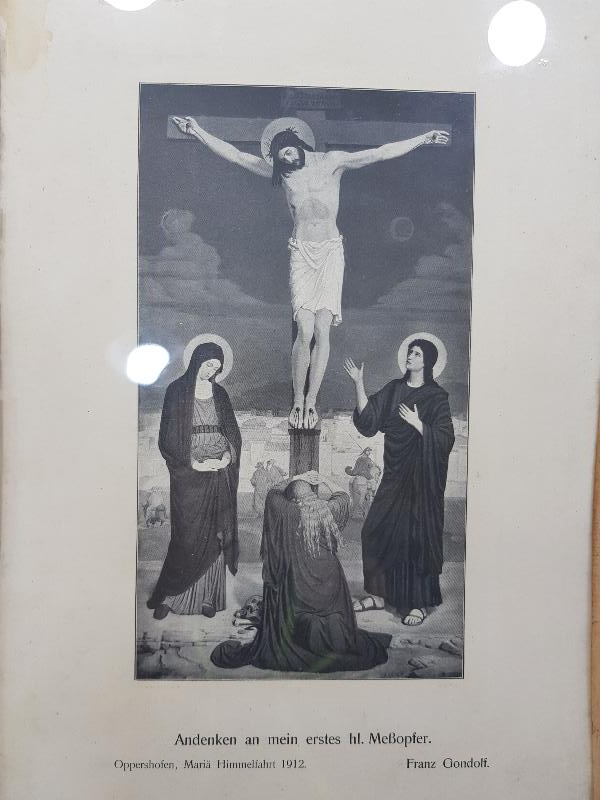 1912 TARİHLİ ÇARMIHA GERİLMİŞ HAZRETİ İSA TEMALI DUVAR PANOSU