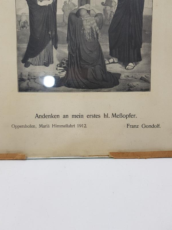 1912 TARİHLİ ÇARMIHA GERİLMİŞ HAZRETİ İSA TEMALI DUVAR PANOSU