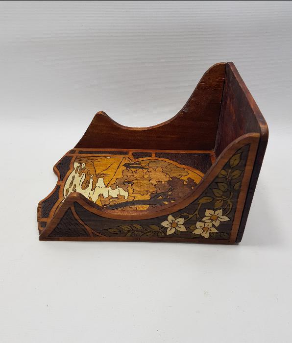 1935 TARİHLİ KÖK BOYALI AHŞAP DUVAR RAFI