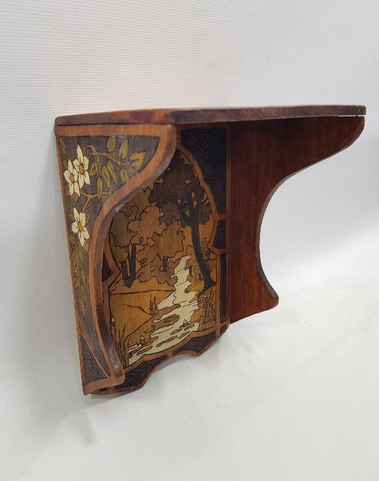 1935 TARİHLİ KÖK BOYALI AHŞAP DUVAR RAFI