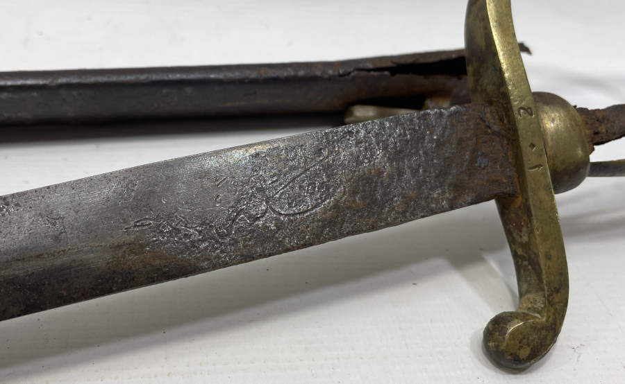 1. DÜNYA SAVAŞI DÖNEMİ NADİR BOYDA ÜZERİ ALLAH BİZİMLEDİR YAZILI TOPÇU SUBAY MEÇİ