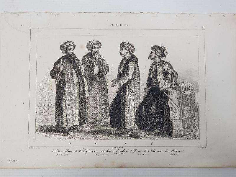 1840'LARDAN OSMANLI DENİZCİ KIYAFETLERİ KONULU GRAVÜR