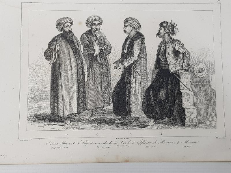 1840'LARDAN OSMANLI DENİZCİ KIYAFETLERİ KONULU GRAVÜR