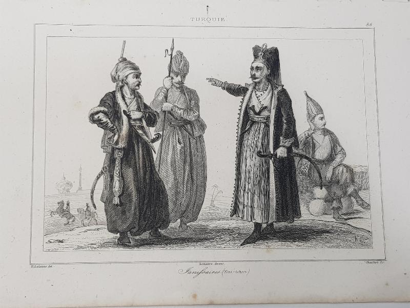 1840'LARDAN OSMANLI YENİÇERİ KIYAFETLERİ KONULU GRAVÜR