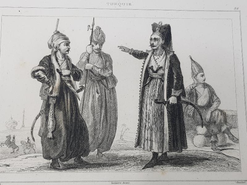 1840'LARDAN OSMANLI YENİÇERİ KIYAFETLERİ KONULU GRAVÜR