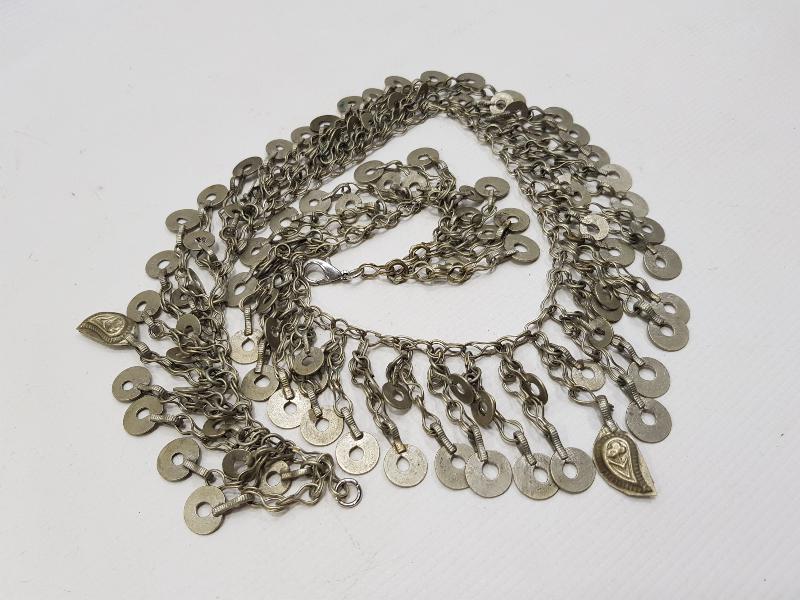 ANTİKA TÜRKMEN İŞİ CINGILLI GERDANLIK 