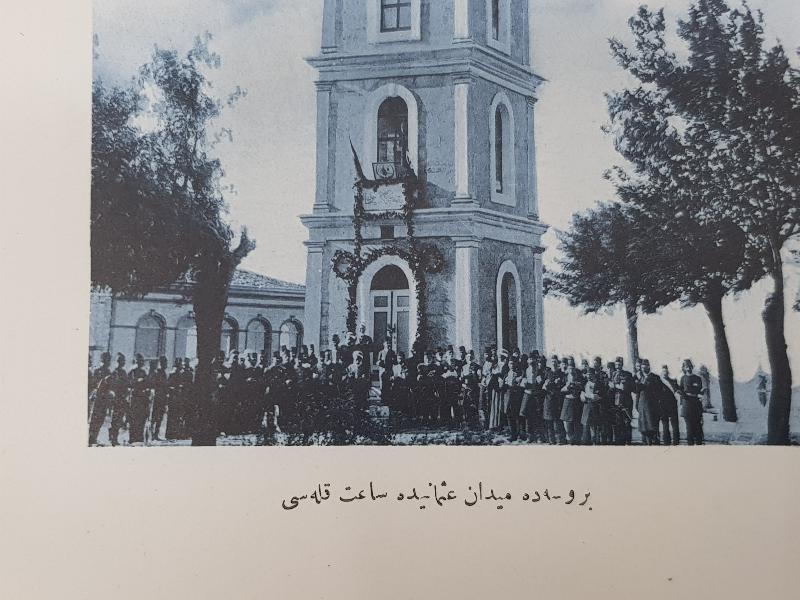 BURSA SAAT KULESİ'NİN AÇILIŞI KONULU OSMANLICA GRAVÜR