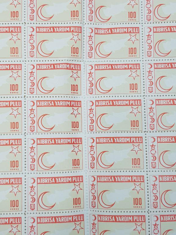 KIBRIS'A YARDIM PULU 100 KURUŞLUK 50'Lİ BLOK 